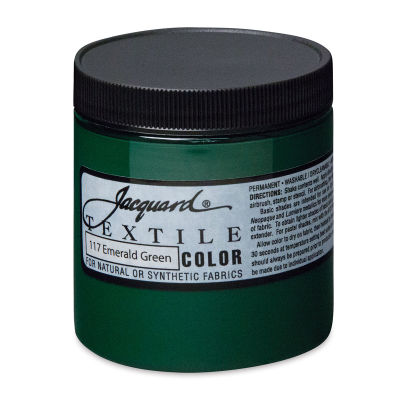 Jacquard Textile Color - Emerald Green, 8 oz jar