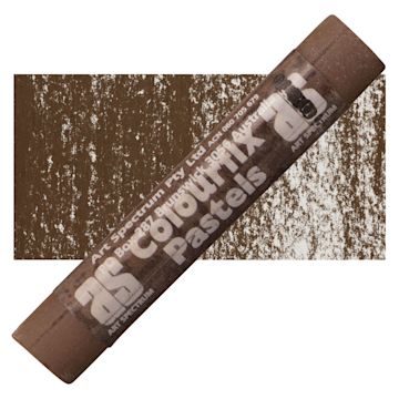 Open in modal - Art Spectrum Colourfix Soft Pastel - Burnt Umber pastel and swatch