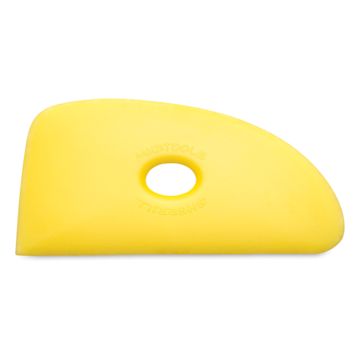 Open in modal - Mudtools Polymer Ribs - Side view of Yellow Soft Texture rib in Shape 4