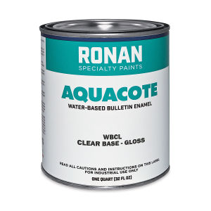 Ronan Aquacote Water-Based Acrylic Color - Clear Base Gloss, Quart