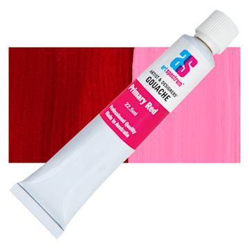 Open in modal - Art Spectrum Artists' Gouache - Primary Red, 22.5 ml tube and swatch