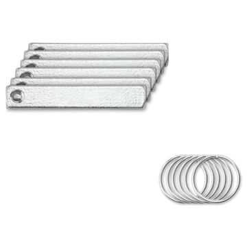 Open in modal - ImpressArt Stamp It Yourself Personal Accessory Kit - Keychain, contents laid out