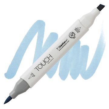 Open in modal - ShinHan Touch Twin Brush Marker - Greyish Blue Pale marker and swatch