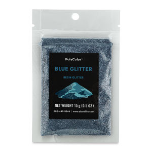 PolyColor Resin Glitter - Blue, 15 g (Front of packaging)