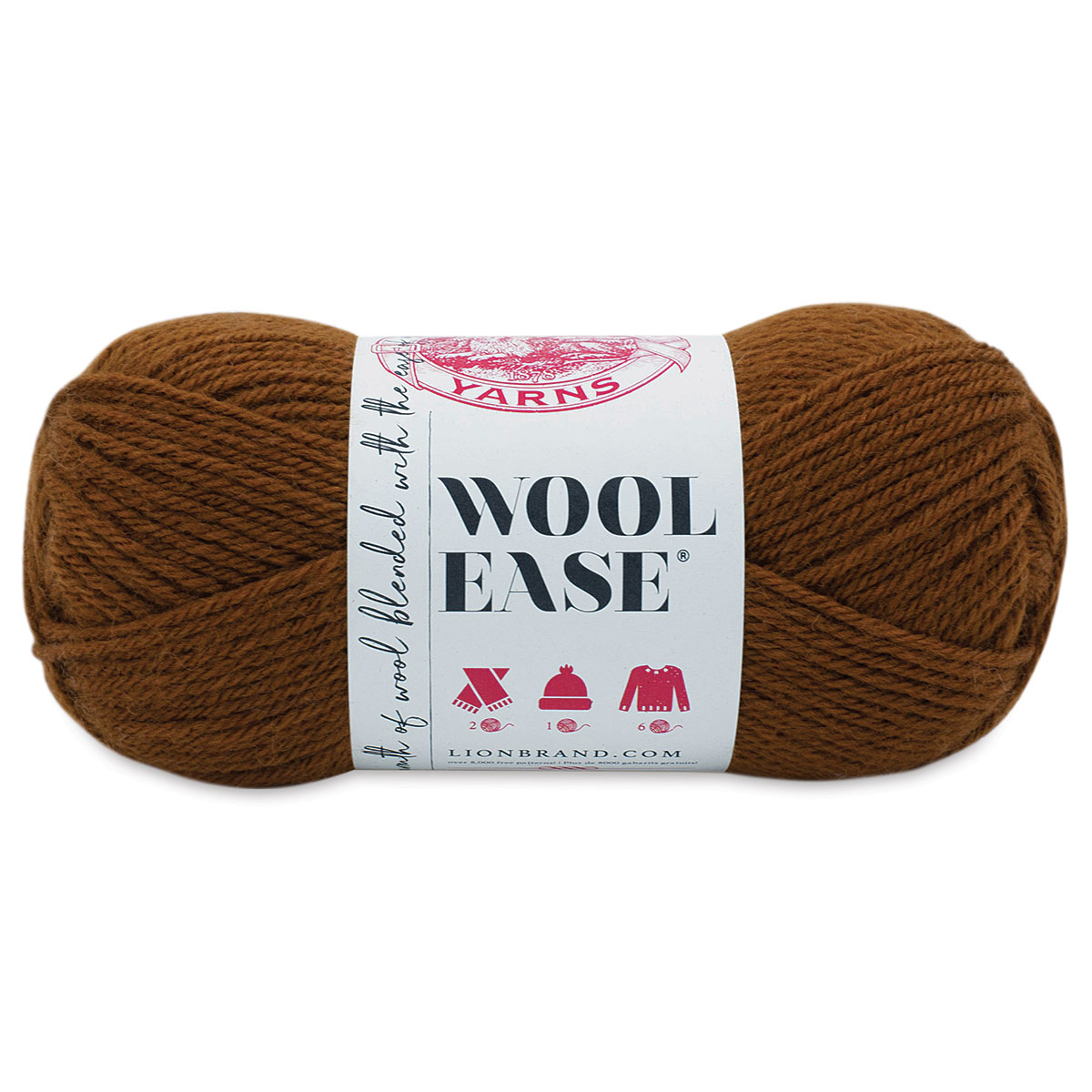 (1 Skein) Lion Brand Yarn Wool-Ease Yarn, Fisherman