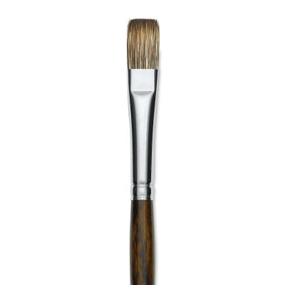 Silver Brush Monza Synthetic Mongoose Artist Brush - Long Handle, Flat, Size 12 (close up)