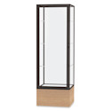 Waddell Keepsake Series Display Case - 24" x 72" x 24", Autumn Oak/Dark Bronze, Clear Back