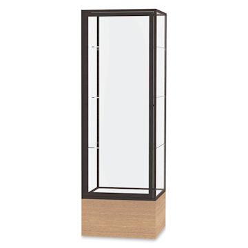 Open in modal - Waddell Keepsake Series Display Case - 24" x 72" x 24", Autumn Oak/Dark Bronze, Clear Back