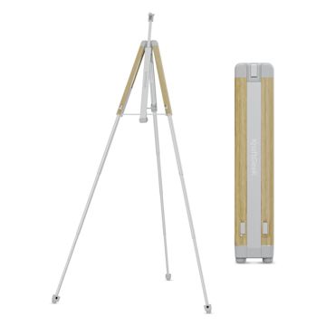 Open in modal - KraftGeek Easel - Oak, fully extended and compact
