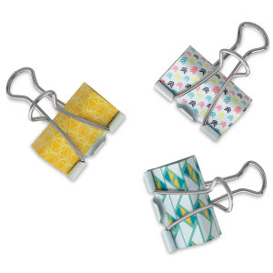 Momenta The Explorer Journal Binder Clips, Fabric Covered, set of three