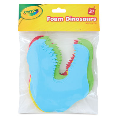 Crayola Foam Shapes - Dinosaur (front of packaging)