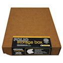 Lineco Folio Archival Storage Box - Tan, Faux Leather, 9" x 12"