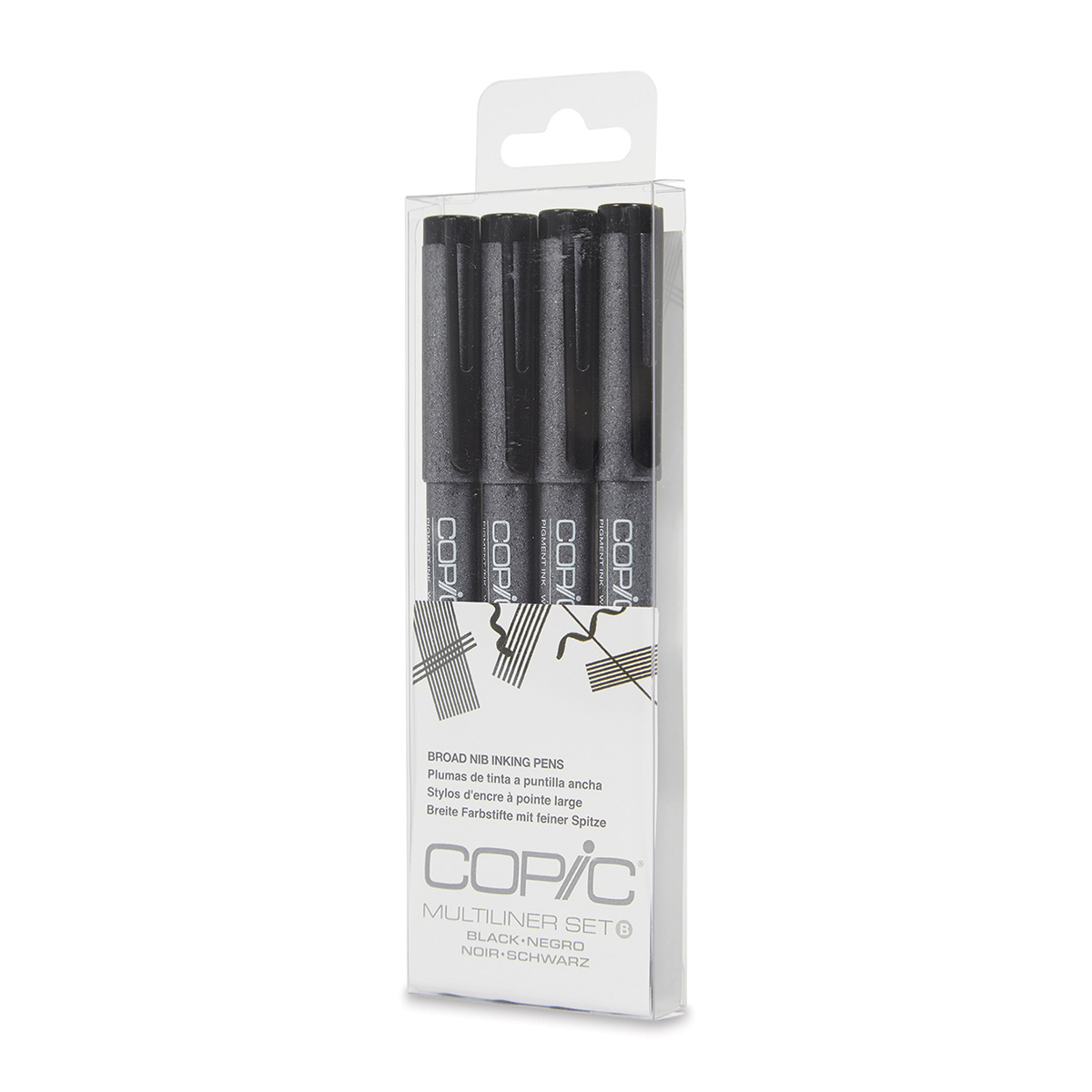 STA Black Pigment Fine Liner Brush Drawing Scrapbooking Pens 9 Pack