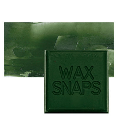 Enkaustikos Wax Snaps Encaustic Paints - Vagone Green Earth, 40 ml cake