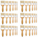 Blick Scholastic White Bristle Brush Class Pack - Gesso, Classpack of 36 Brushes