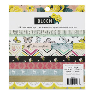 American Crafts Paper Pad - Bloom, 6" x 6", 36 Sheets