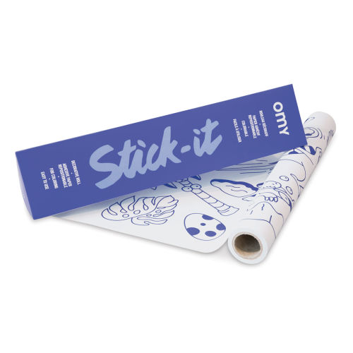 OMY Stick-It Adhesive Dinos Coloring Roll