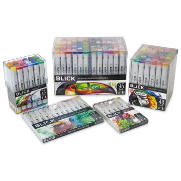 Blick Studio Brush Markers - Assorted Colors, Set of 6