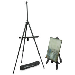 Blick Studio Aluminum Tripod Travel Easels can be used as a floor or table easel. (artwork not included)