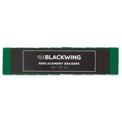 Blackwing Pencil Replacement Erasers - Green, Box of 10