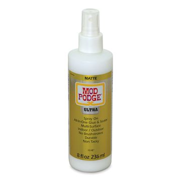 Open in modal - Mod Podge Ultra Spray Glue - Front of 8 oz bottle of Matte spray shown