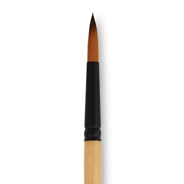 Open in modal - Dynasty Black Gold Brush - Fine Round, Long Handle, Size 20 close up
