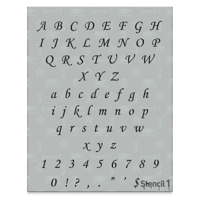 Stencil1 Font Stencil - Corsiva, 1/2" Letters
