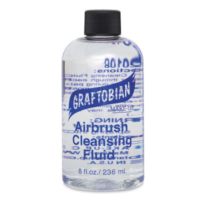Graftobian Airbrush Cleaning Fluid - Front of 8 oz. Bottle
