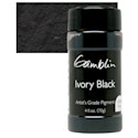 Gamblin Artist's Grade Pigment - Ivory Black, 4 oz bottle