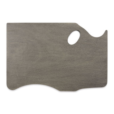 New Wave Wood Palette - Top view of Left Hand, Grey, Highland Palette style
