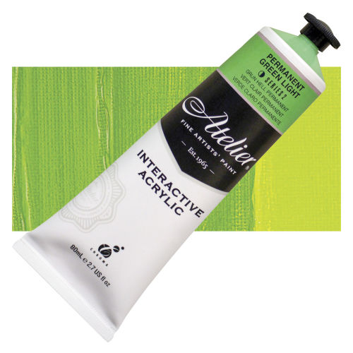 Blick Studio Acrylics - Green Light Permanent, 8 oz Tube