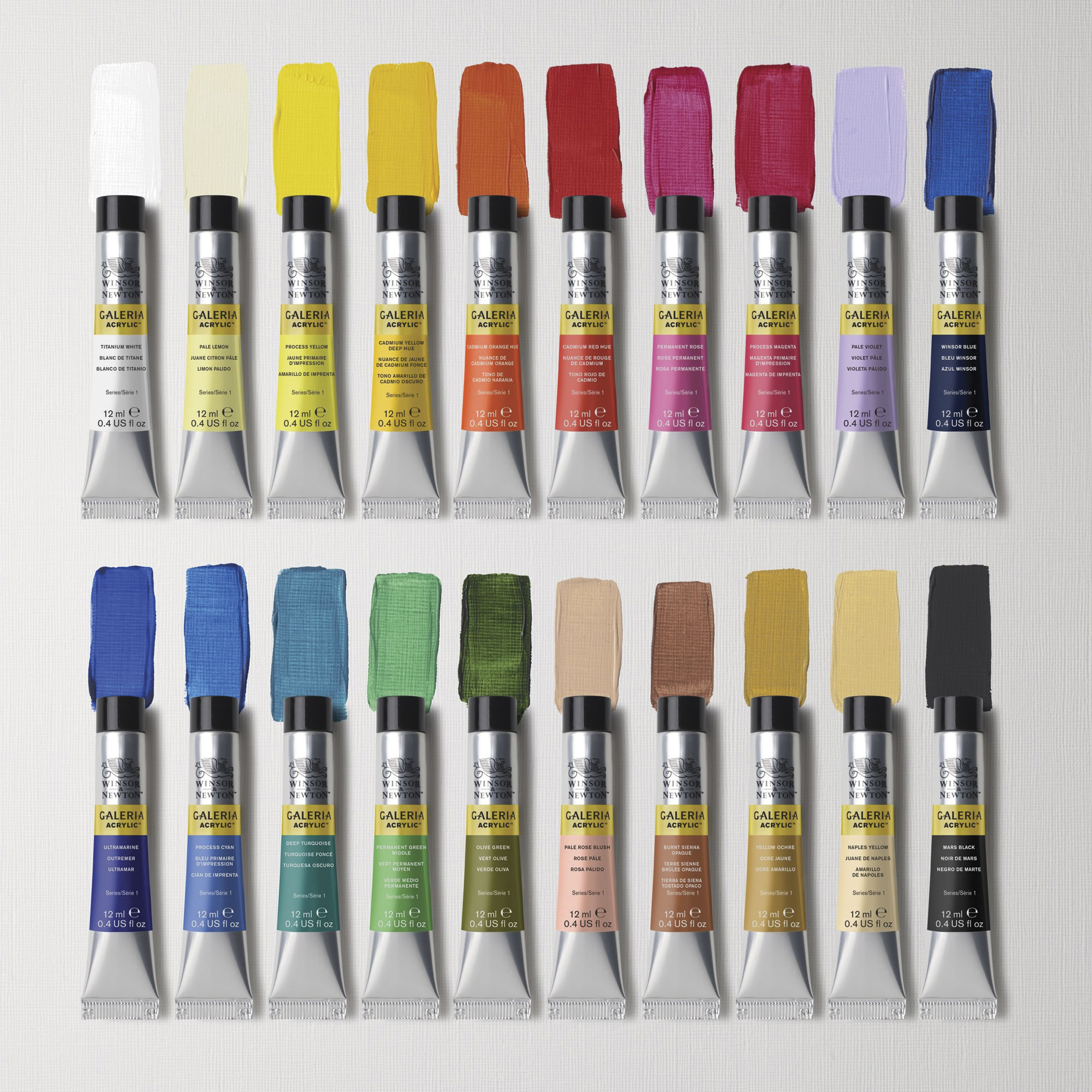 Winsor & Newton Galeria Acrylic Paint - Set of 20, Assorted Colors