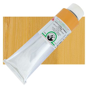 Open in modal - Old Holland Classic Oil Color - Naples Yellow Deep Extra, 225 ml tube and swatch