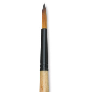 Dynasty Black Gold Brush - Fine Round, Long Handle, Size 16