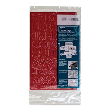 Open in modal - Chartpak Vinyl Letters – 1" Capital Letters, Red - front of packaging