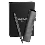 Caran d’Ache Ecridor Black Lines Ballpoint Pen and Leather Case Set