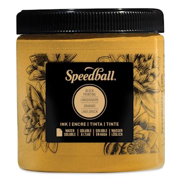 Open in modal - Speedball Water-Soluble Block Printing Ink - Copper (Metallic), 8 oz