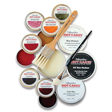 Open in modal - Enkaustikos Hot Cakes Encaustic Paint - Set of 6, Glazing Colors, 45 ml tins
