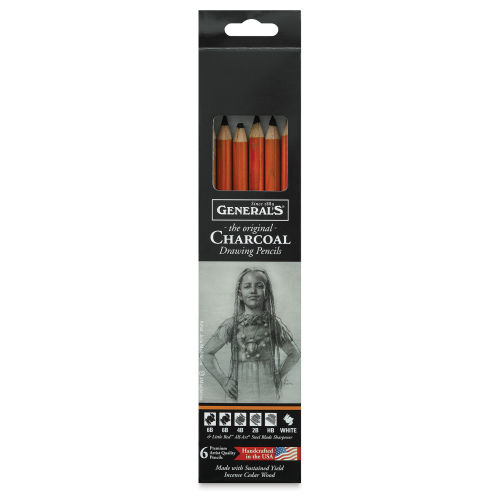 General's Charcoal Pencil Set 6 Pack - 044974557061