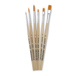 Da Vinci Junior Synthetic Brushes - Assorted Styles of brushes shown upright
