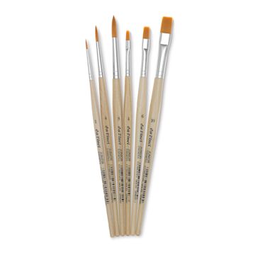 Open in modal - Da Vinci Junior Synthetic Brushes - Assorted Styles of brushes shown upright
