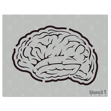 Open in modal - Stencil1 Stencil - Brain, 8-1/2'' x 11''