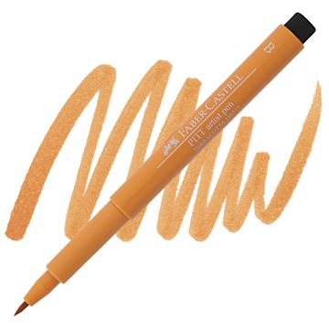 Open in modal - Faber-Castell Pitt Artist Pen - Terracotta, Brush Nib pen and swatch
