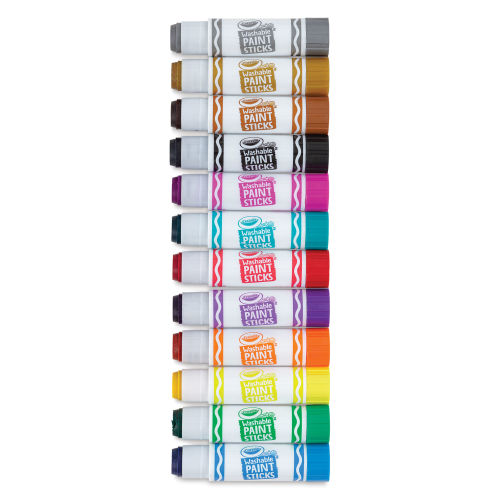 Crayola Washable Paint Sticks - Set of 12, Assorted Colors