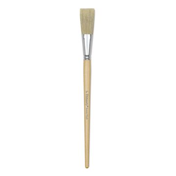 Open in modal - Dynasty Red-Letter White Bristle Brush - Scenic Fitch, Long Handle, Size 1