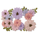 Little Birdie Fairy Garden Paper Flowers - Fairy Sparkle, Pkg of 5