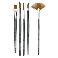 Da Vinci Watercolor Series 5279 Deluxe Paint Brush Set, Natural Hair and Synthetic with Wooden Storage Box and Brush Soap, Multiple Sizes, 4 Brushes