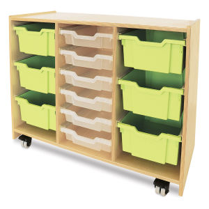 Whitney Brothers Green Tray Storage Cabinet