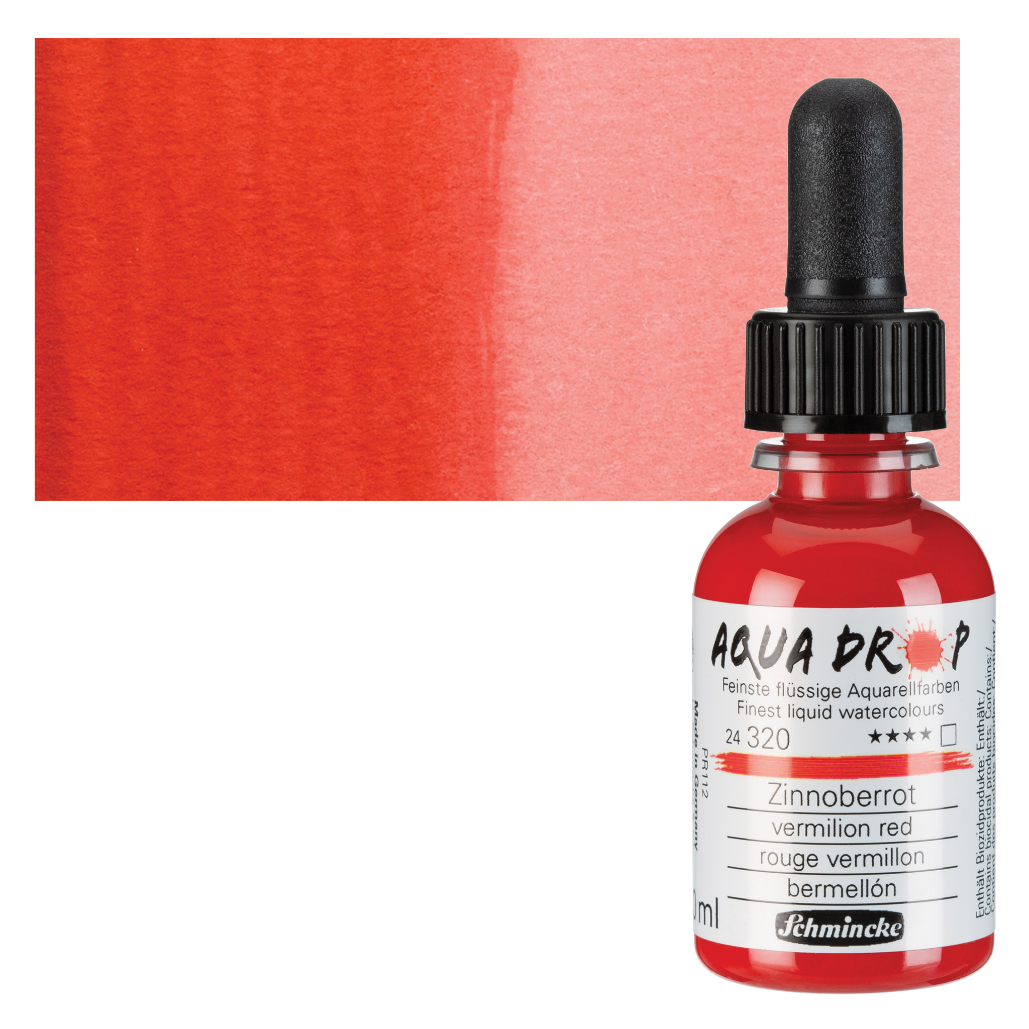 Schmincke Aqua Drop Liquid Watercolor 30ml Vermilion Red