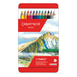 Caran d'Ache Pablo Colored Pencil Set - Assorted Colors, Set of 12, Front Cover